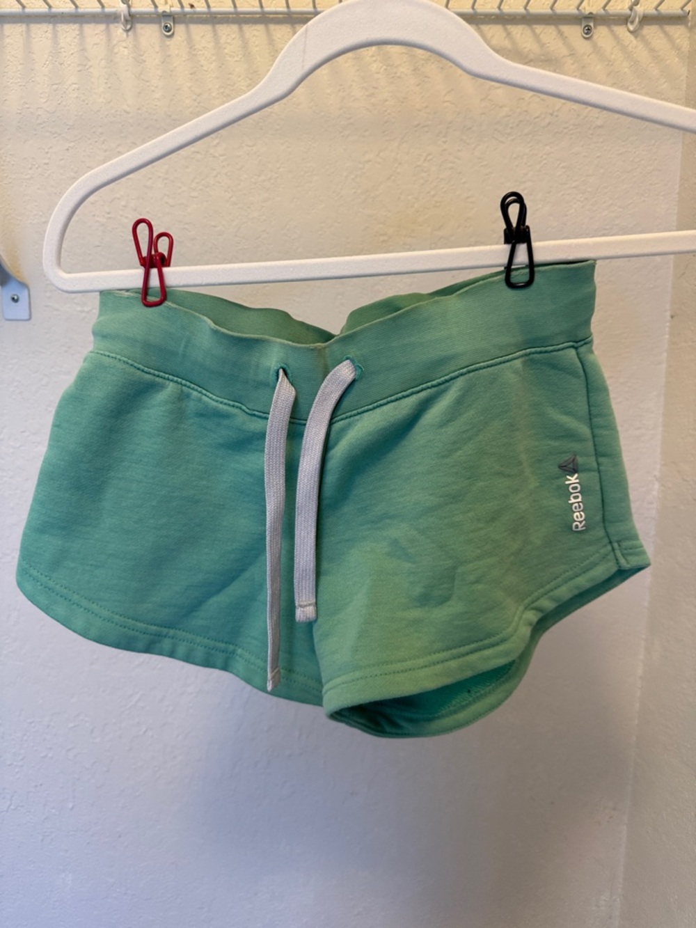 Reebok Seafoam Green Drawstring Fitness Shorts
